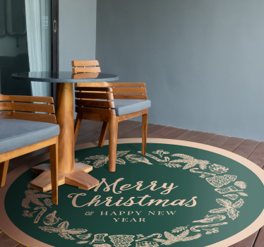 Merry Christmas & A happy new year Christmas rug - TenStickers