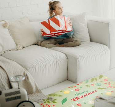 Merry Christmas and gifts Christmas rug - TenStickers