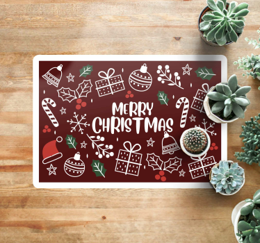 merry christmas funny vinylrugs green carpet - TenStickers