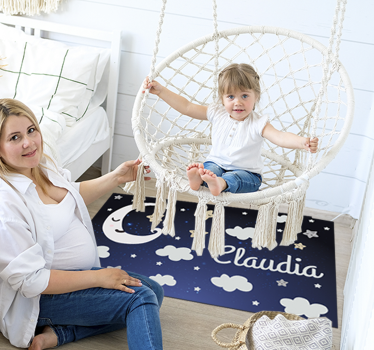 moon and stars babies vinyl rug - TenStickers