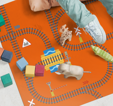 Orange Railroad mat - TenStickers
