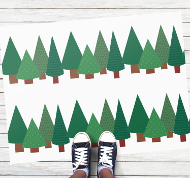Patchwork christmas tree pattern retro rug - TenStickers