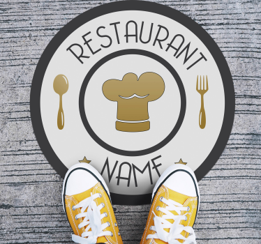 Personnalised restaurant name personalised vinyl rug - TenStickers