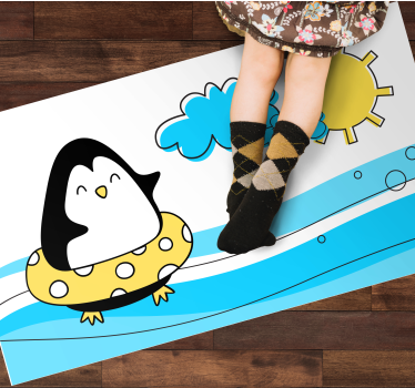 Playful Penguin Illustration playroom carpet - TenStickers