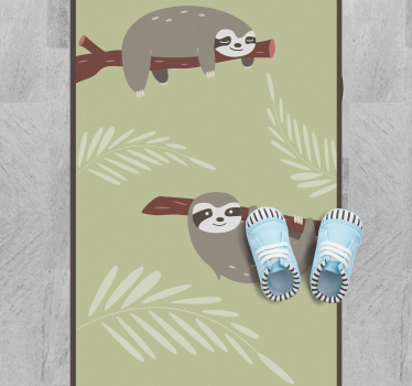 Relaxed sloth animal mat - TenStickers
