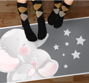 Sleeping Elephants playroom carpet - TenStickers