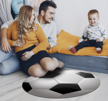 Soccer Ball Illusion game vinyl rug - TenStickers