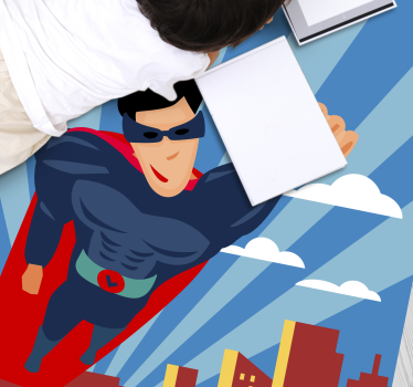 superhero flying  kids vinyl carpet - TenStickers