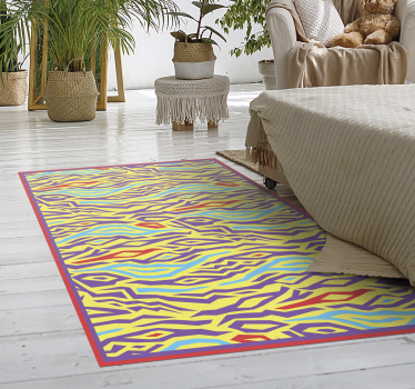 Vintage Zebra Animal Print animal print carpet - TenStickers