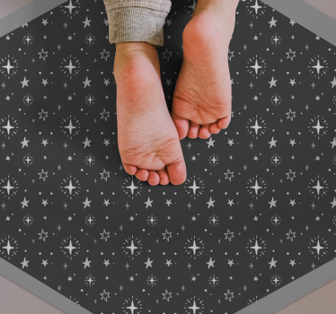 Washed grey childrens stars carpet - TenStickers