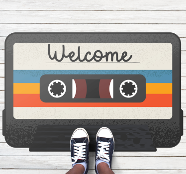 Welcome mix tape bespoke rugs - TenStickers