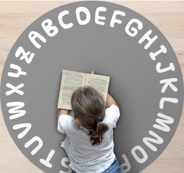 White and gray alphabet baby mat - TenStickers