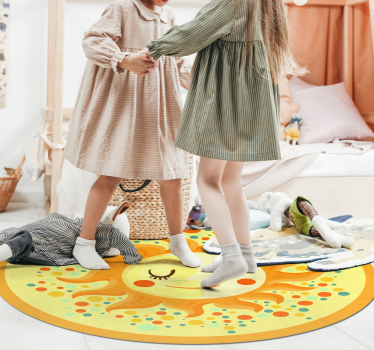 Yellow sun nature carpet - TenStickers