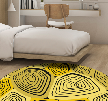Yellow turtle pattern animal print carpet - TenStickers