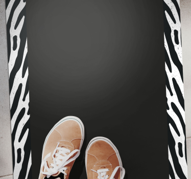 Zebra black runner animal print carpet - TenStickers