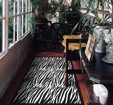zebra effect animal print carpet - TenStickers