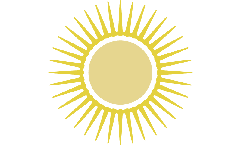 Yellow sun white  vinyl rug - TenStickers