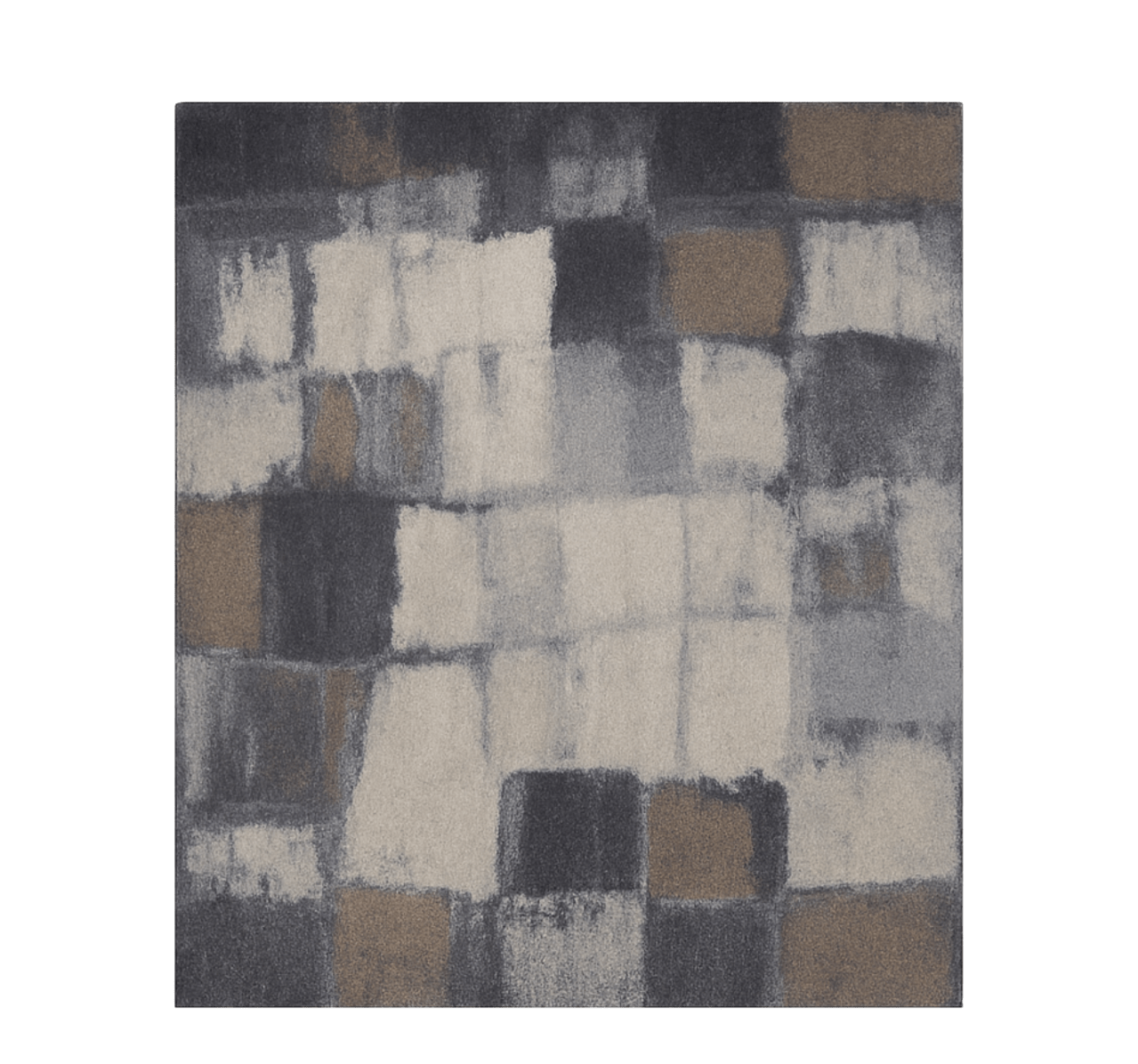 Grey patchwork design square vinyl rug - TenStickers