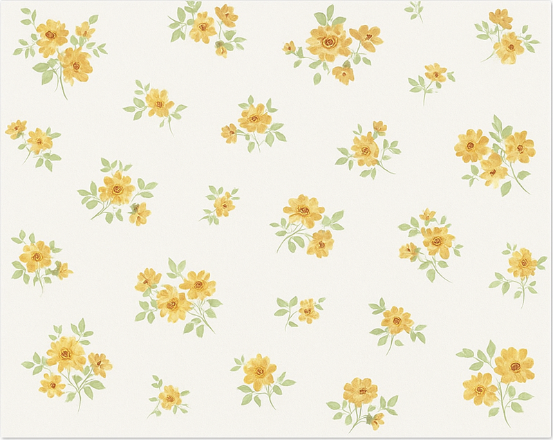 Delicate Chintz Floral dining room vinyl rug - TenStickers