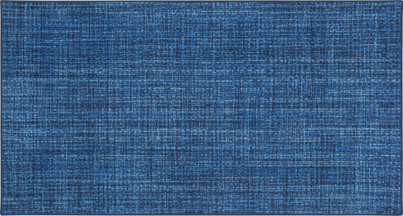 Textured vinyl rug in blue fabric effect - TenStickers