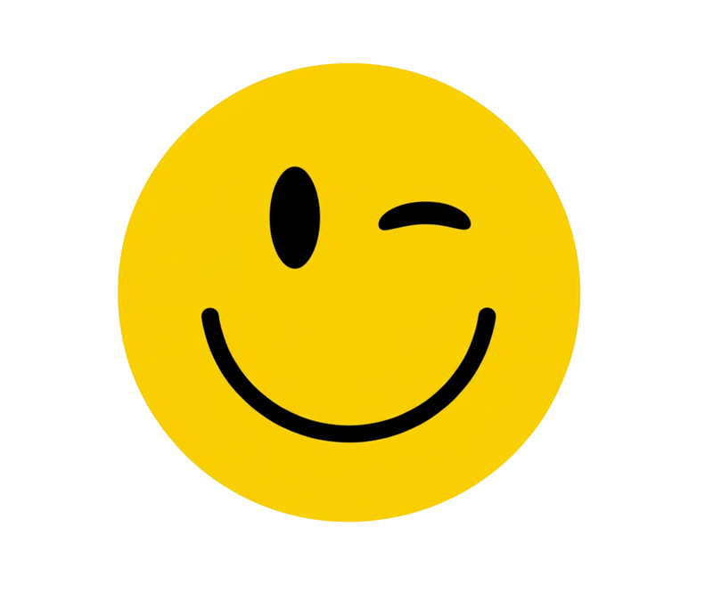 Circular vinyl rug with a wink  - TenStickers