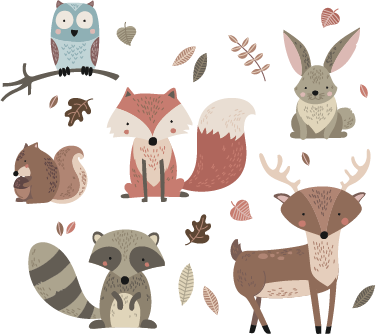 Autumn style animal vinyl rug - TenStickers