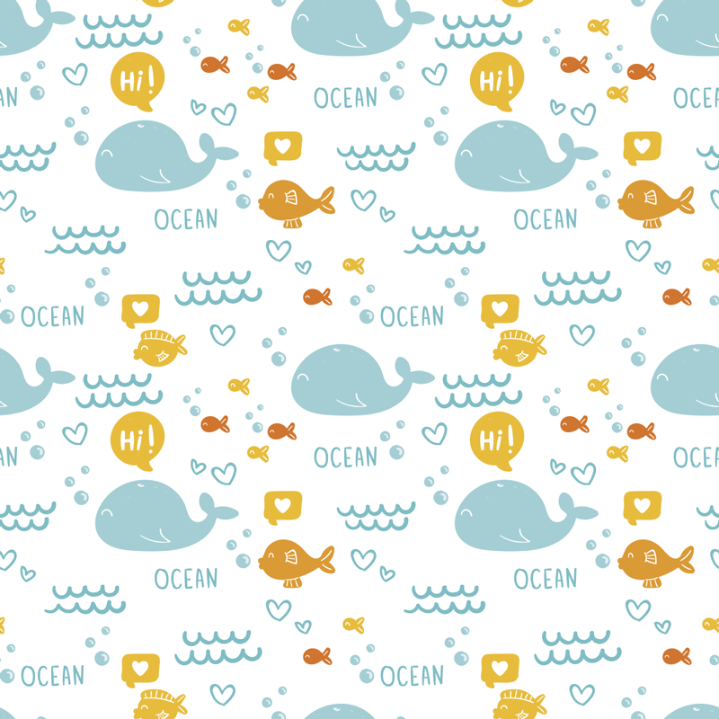 Animal vinyl rug for vibrant and cheerful ocean decor - TenStickers