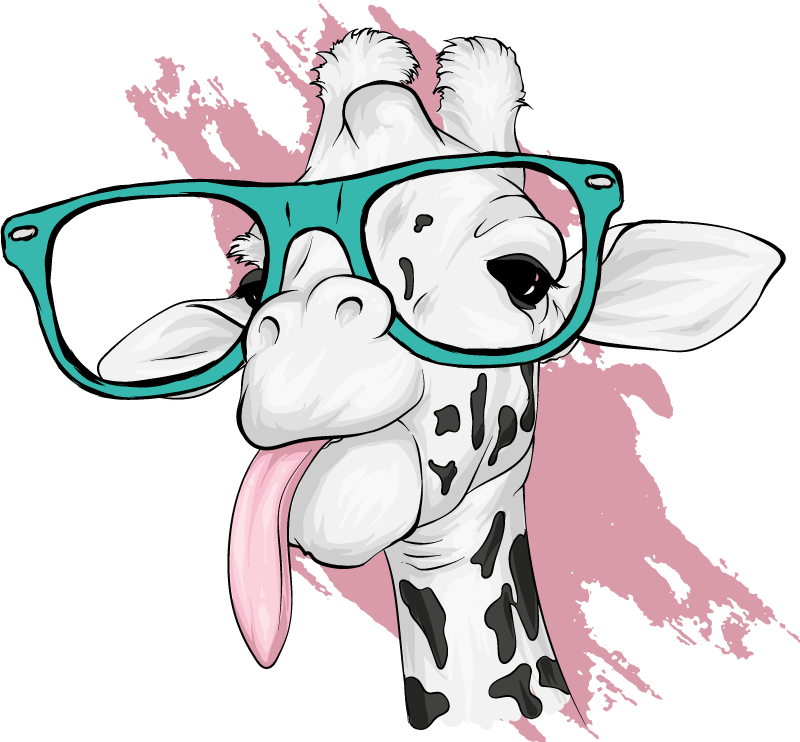 Giraffe splash animal vinyl rug - TenStickers