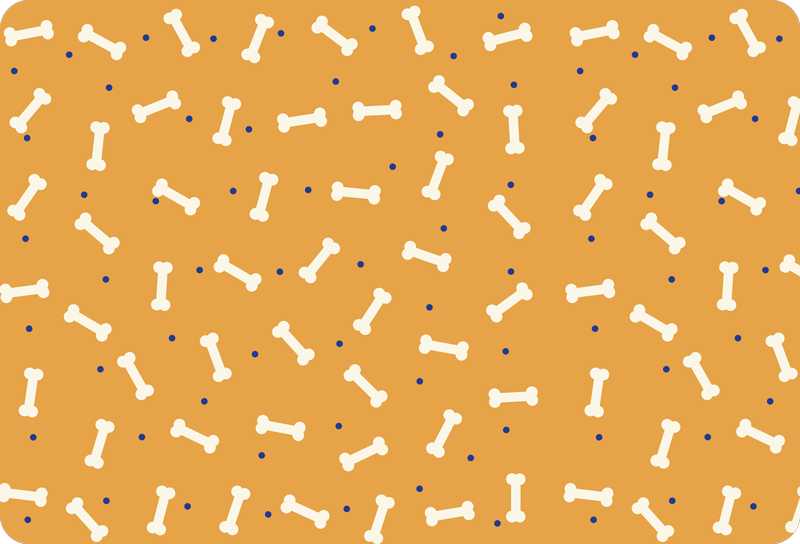 Animal vinyl rug in orange bone pattern - TenStickers