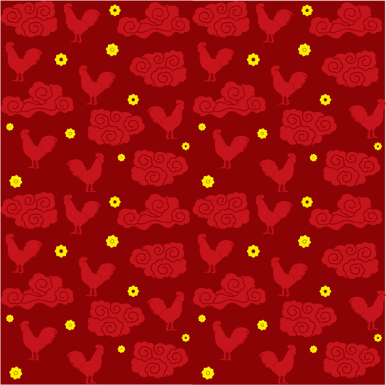 Animal vinyl rug with chinese style chicken pattern - TenStickers
