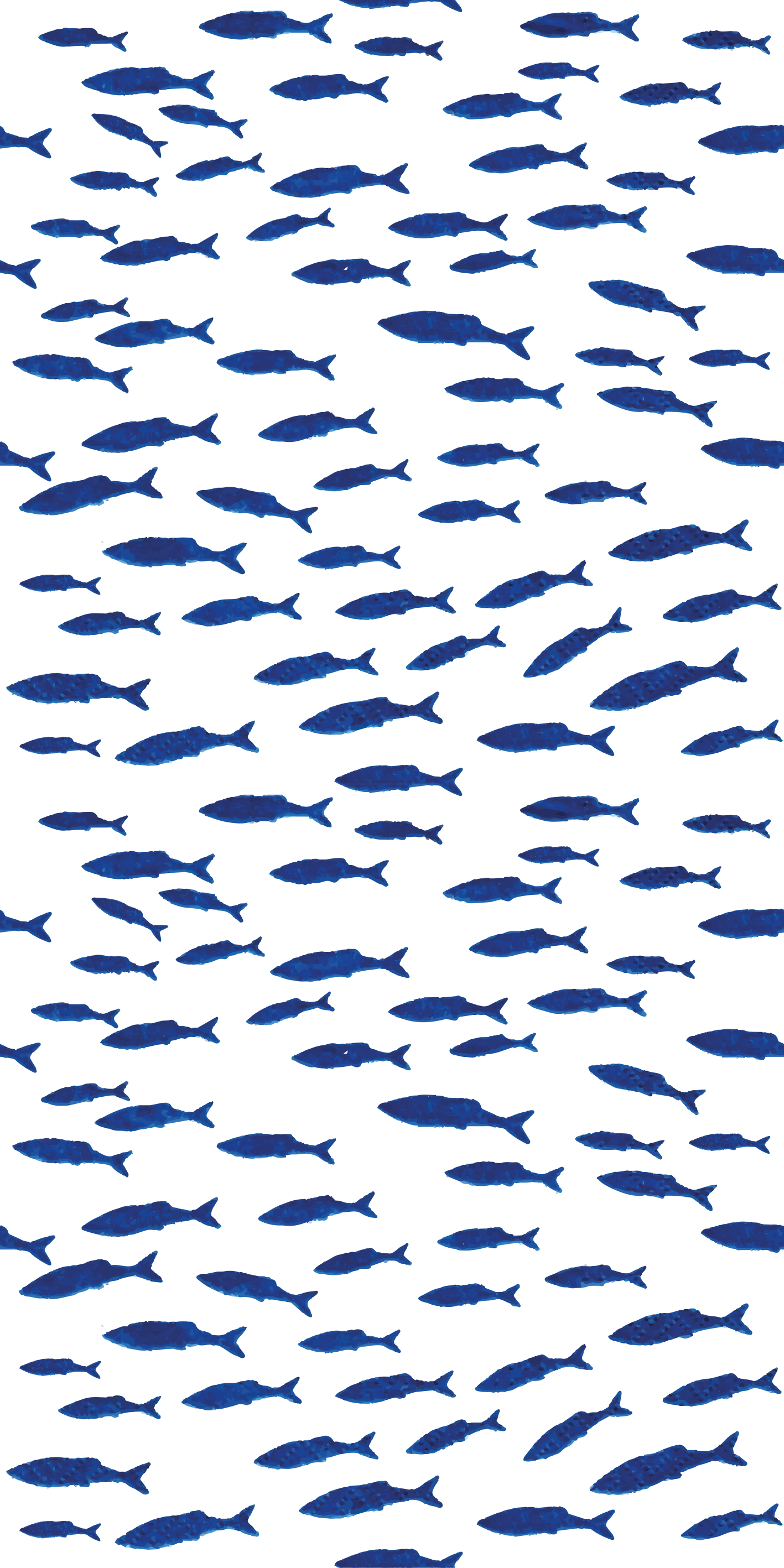 Animal vinyl rug with blue fish pattern - TenStickers
