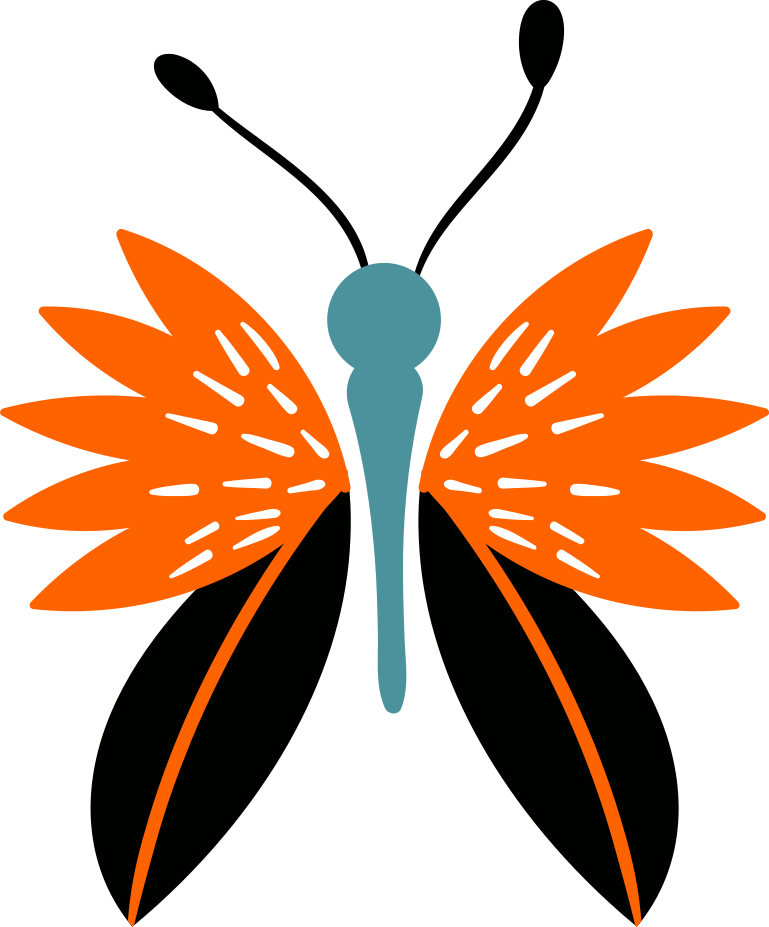 Animal vinyl rug colorful butterfly design - TenStickers