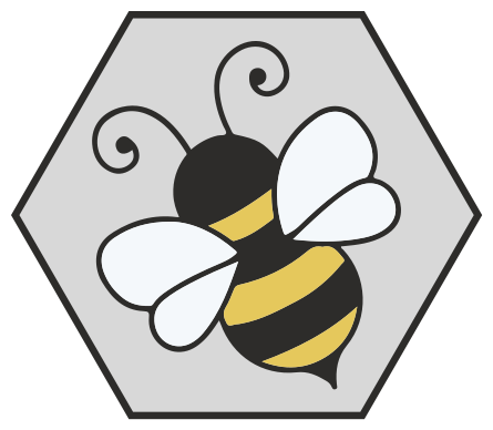 Animal vinyl rug bee hexagon design - TenStickers