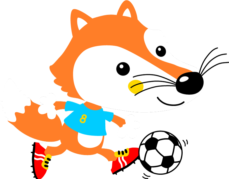 Animal vinyl rug whimsical fox design - TenStickers