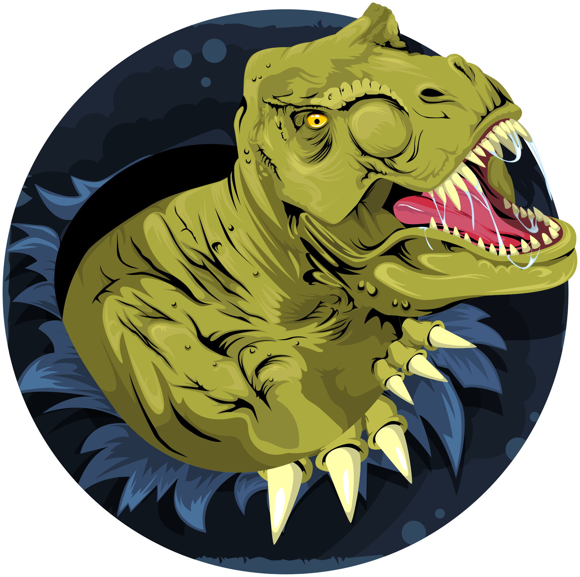 Animal vinyl rug tyrannosaurus rex skull - TenStickers