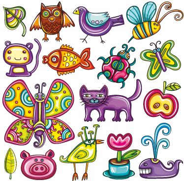 Colorful style animal vinyl rug - TenStickers