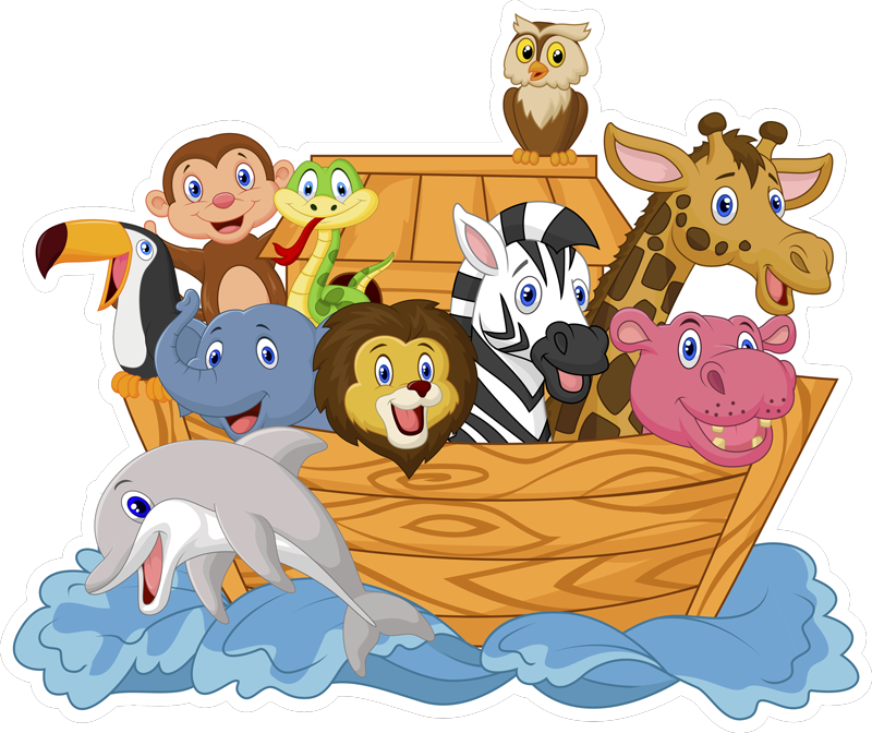 Animal vinyl rug noah's ark kids design - TenStickers