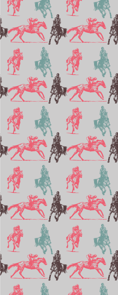 Animal vinyl rug in multicolor horse design - TenStickers