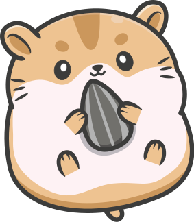 Cute hamster graphic animal vinyl rug - TenStickers
