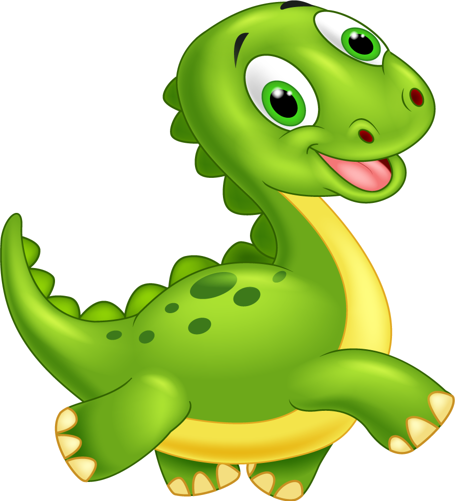 Cute green dinosaur animal vinyl rug - TenStickers