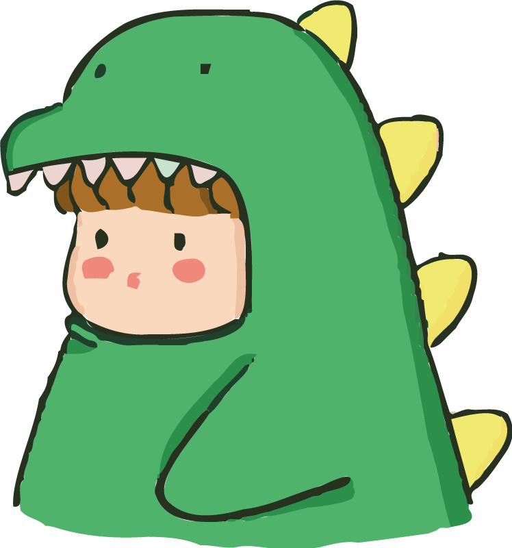 Animal vinyl rug cute dinosaur costume human - TenStickers