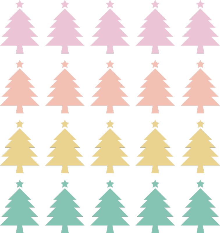 Christmas vinyl rug christmas tree print - TenStickers