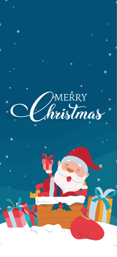 Christmas vinyl rug we have a jolly santa claus - TenStickers