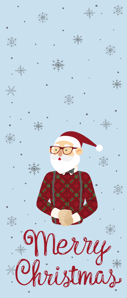 Christmas vinyl rug for a joyful hipster holiday - TenStickers