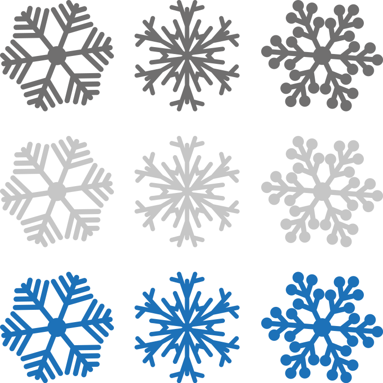 Christmas vinyl rug christmas gray and blue snowflakes - TenStickers