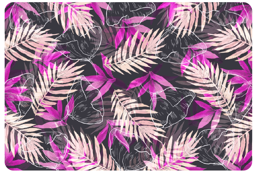 Floral vinyl rug with exotic flowers design - TenStickers