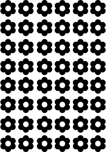 Floral vinyl rug flower sticker sheet - TenStickers