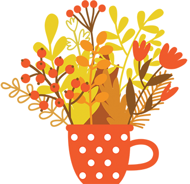 Floral vinyl rug autumn vase - TenStickers