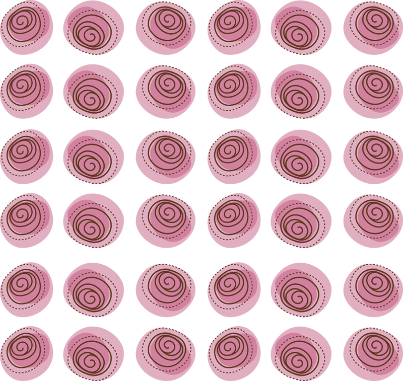 Pink floral ornament floral vinyl rug - TenStickers