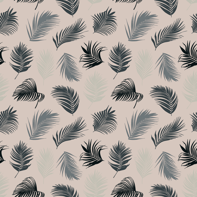 Floral vinyl rug with a lush blend of palm leaves - TenStickers
